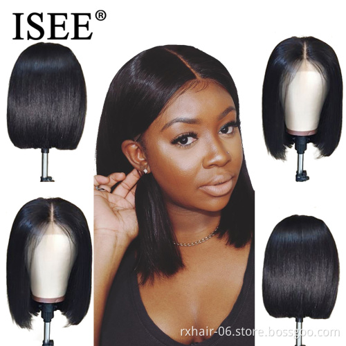Wholesale Transparent HD Lace Front Bob Human Hair Lace Frontal Wigs For Black Women Brazilian Virgin Hair Full Lace Wig
